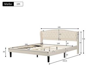 Polsterbett Skandinavische Pracht Ⅱ 145 x 212 cm