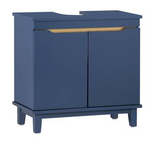 Waschbeckenunterschrank BZR113-B Blau - Holzwerkstoff - Massivholz - Holzart/Dekor - 60 x 59 x 30 cm