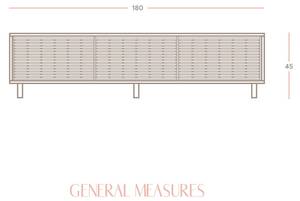 TV-Lowboard Mitjana Massivholz - Holzart/Dekor - 180 x 45 x 35 cm