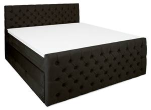 Boxspringbett HOLLYWOOD mit Bettkasten Schwarz - Breite: 200 cm