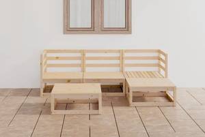 Garten-Lounge-Set (5-teilig) 3009924-1 Braun - Massivholz - Holzart/Dekor - 70 x 30 x 70 cm