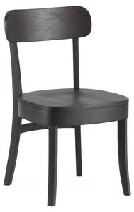 Ensemble table et 4 chaises Nala Noir - Bois massif - 80 x 75 x 80 cm