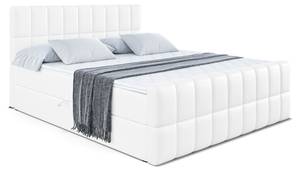 Boxspringbett MIAMI-Z Hochglanz Weiß - Breite: 140 cm - H3