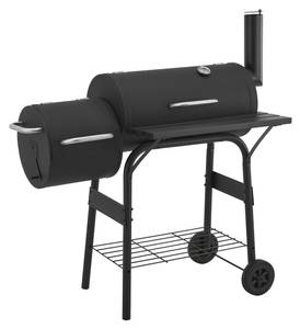 Smoker-Grill Arielli Schwarz - Metall - 110 x 115 x 64 cm