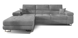 Ecksofa MANDO Silber / Grau - Silbergrau - Ecke davorstehend links