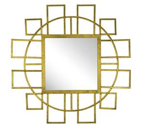 Wandspiegel Fast Forward Gold - Metall - 89 x 89 x 3 cm