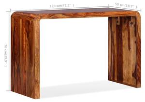 Sideboard-Tisch Braun - Massivholz - Holzart/Dekor - 120 x 76 x 120 cm