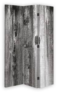 Paravent Black And White Wood 110 x 150 cm