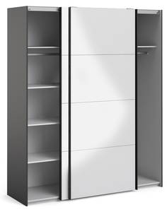 Armoire à portes coulissantes Veto B183 Noir - Noir brillant - Blanc