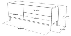 Tv lowboard LUVIO RTV120 3D Grau