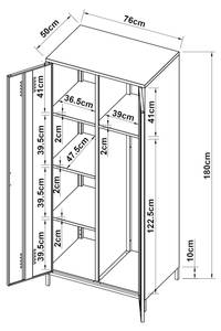 Kleiderschrank Seinäjoki Schwarz - 76 x 50 cm