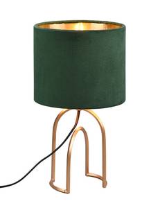 Tischlampe Nachttisch Samt Grün Gold Gold - Grün - Metall - Textil - 12 x 34 x 12 cm
