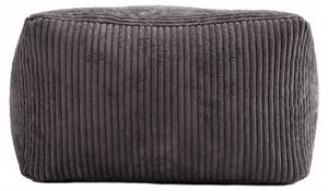 Quadratischer Sitzsack aus Cordstoff Grau - Textil - 57 x 34 x 57 cm