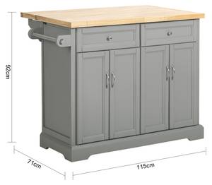 îlot de cuisine FKW71-HG Gris