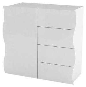 Placard Derli Blanc - Bois manufacturé - 90 x 81 x 40 cm