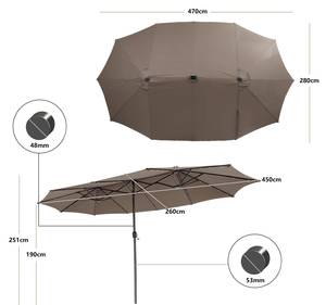 Doppelsonnenschirm ZB33516 Braun