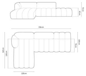 modulares Ecksofa HARRY 5 Sitzplätze Pastellblau