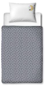Babybettwäsche Miffy Hase in Biber Grau - Weiß - Textil - 100 x 135 x 1 cm