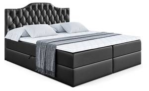 Boxspringbett VILA-1 Hochglanz Schwarz - Breite: 160 cm - H3