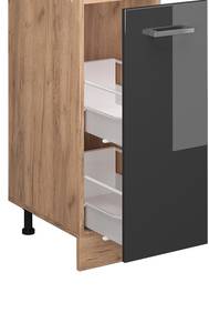 Apothekerschrank R-Line 37483 Braun - Hochglanz Anthrazit