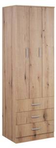 Kleiderschrank Fortuna S Beige - Holzwerkstoff - 75 x 222 x 52 cm