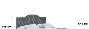 Boxspringbett VILA-1 Steingrau - Breite: 200 cm - H4