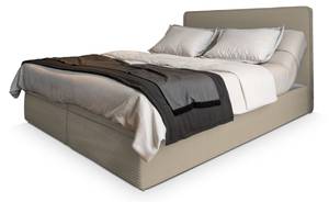 Boxspringbett ASTOR Beige - Breite: 140 cm