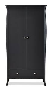 l' armoire Baroque Noir - Noir brillant - Largeur : 99 cm