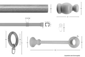 Gardinenstange Nova 2 lfg. Braun - Breite: 240 cm