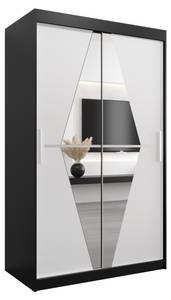 Armoire à portes coulissantes Boliwia Noir - Blanc - Largeur : 180 cm - 2 porte