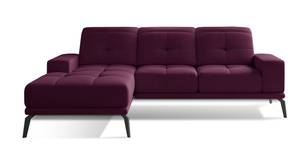 Ecksofa TORREN Bordeaux - Ecke davorstehend links