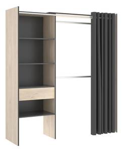 Offener Kleiderschrank GONTRAN Grau - Holzwerkstoff - 141 x 205 x 214 cm