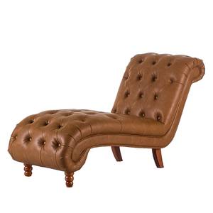 Chaiselongue Boheme Antiklederlook - Cognac