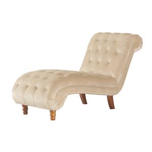 Chaiselongue Boheme Samtstoff Beige