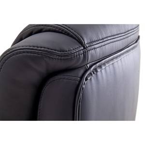 Fauteuil de direction Buda XXL Imitation cuir - Noir / Argenté