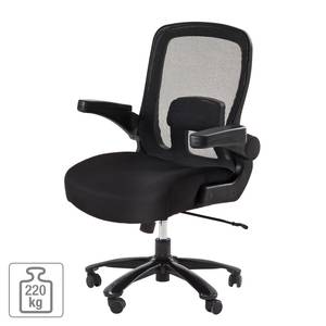 Chaise de bureau pivotante Gandy XXL Tissu / Métal - Noir