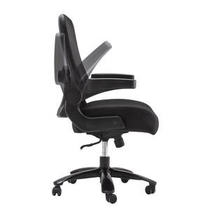 Chaise de bureau pivotante Gandy XXL Tissu / Métal - Noir