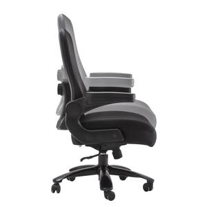 Chaise de bureau pivotante Gandy XXL Tissu / Métal - Noir