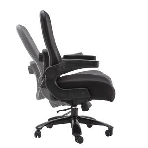 Chaise de bureau pivotante Gandy XXL Tissu / Métal - Noir