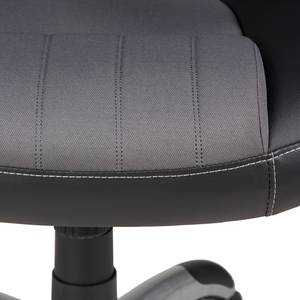 Fauteuil de direction Klagenfurt Cuir synthétique noir / Tissu gris