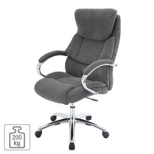 Fauteuil de direction Lanz XXL II Microfibre / Métal - Gris clair / Aluminium