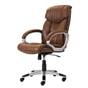 Fauteuil de direction Amelas Imitation cuir - Marron