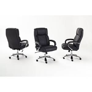 Chefsessel Oconto XXL Kunstleder - Schwarz / Silber