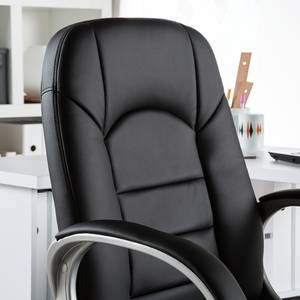 Fauteuil de direction Steve II Imitation cuir - Noir