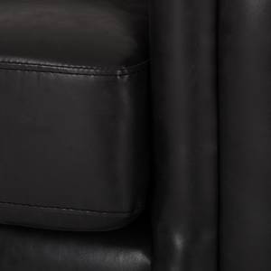 Fauteuil Chesterfield Charly Cuir synthétique noir