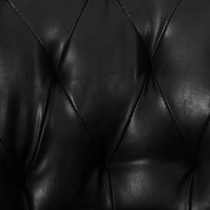 Chesterfield fauteuil Charly zwart kunstleer