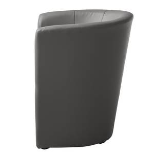 Fauteuil cocktail Wagait Imitation cuir - Gris foncé