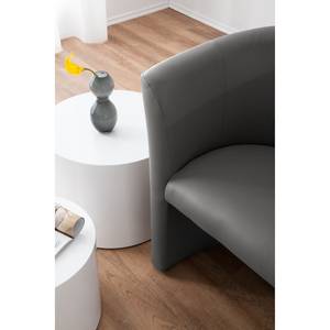 Fauteuil cocktail Wagait Imitation cuir - Gris foncé