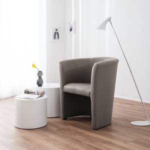 Fauteuil cocktail Wagait Imitation cuir - Gris