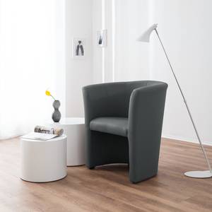 Cocktailfauteuil Sinclair kunstleer - Grijs